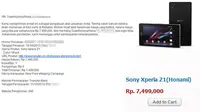 Salah Pasang Harga, Pre-Order Xperia Z1 di Rakuten Ricuh