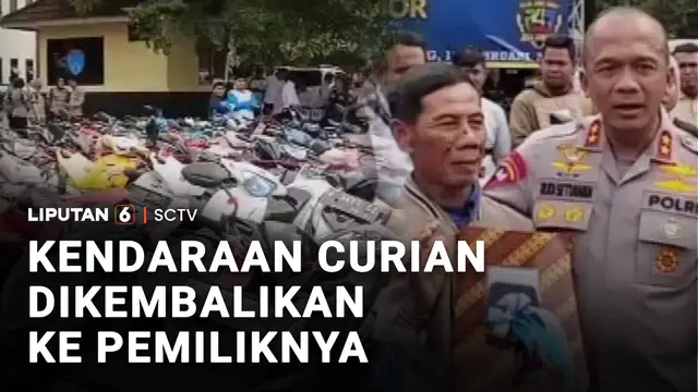 Kendaraan Curian Dikembalikan ke Pemiliknya