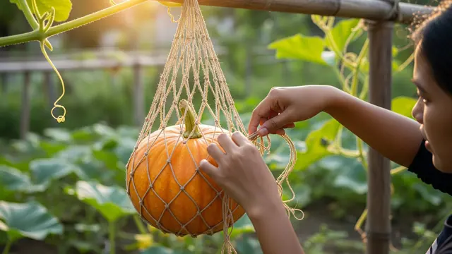 Cara Menanam Labu di Pagar Hollow agar Buah Tidak Mudah Jatuh/Gemini AI
