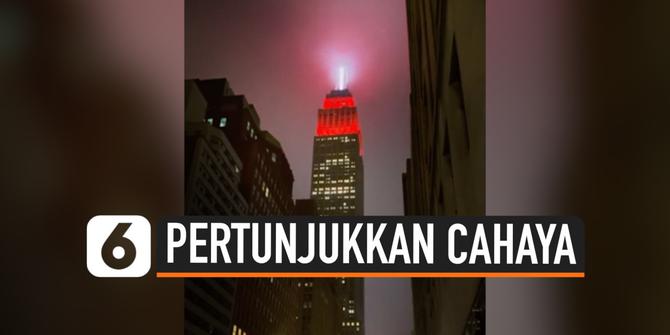 VIDEO: Empire State Hibur Warga New York di Tengah Lockdown
