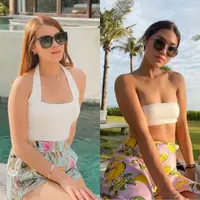 OOTD Liburan Menantu dan Calon Menantu Hotman Paris. [Instagram]