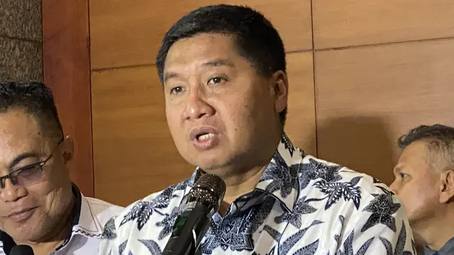 Menteri PKP Maruarar Sirait di Gedung Radius Prawiro, OJK, Senin (13/4/2026). (Foto: Liputan6.com/Immanuel Christian)