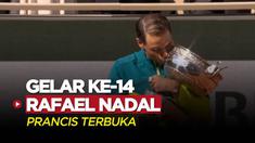 Berita Video, Rafael Nadal Raih Gelar Juara Prancis Terbuka 2022 pada Minggu (6/6/2022)