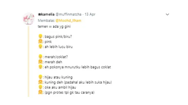 Cuitan Kocak (Sumber: Twitter/@muffinmatcha)