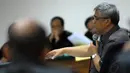 Dalam persidangan Akil ditanya seputar pertemuannya dengan Atut di Singapura (Liputan6.com/Miftahul Hayat)
