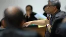Dalam persidangan Akil ditanya seputar pertemuannya dengan Atut di Singapura (Liputan6.com/Miftahul Hayat)