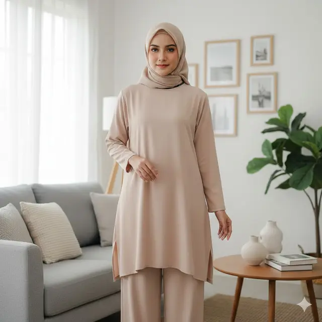 Model Setelan Kulot dan Tunik