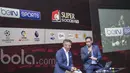 Direktur Pengembangan Bisnis Super Soccer TV, Mirwan Suwarso, bersama Managing Director BeIN Sports Asia Pasific, Mike Kerr (kiri), memberikan keterangan pers terkait kerjasama di Foundry 8, Jakarta, Kamis (2/3/2017). (Bola.com/Vitalis Yogi Trisna)