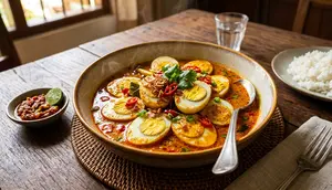 Resep Telur Kuah Opor Pedas, Variasi Olahan Telur Ekonomis