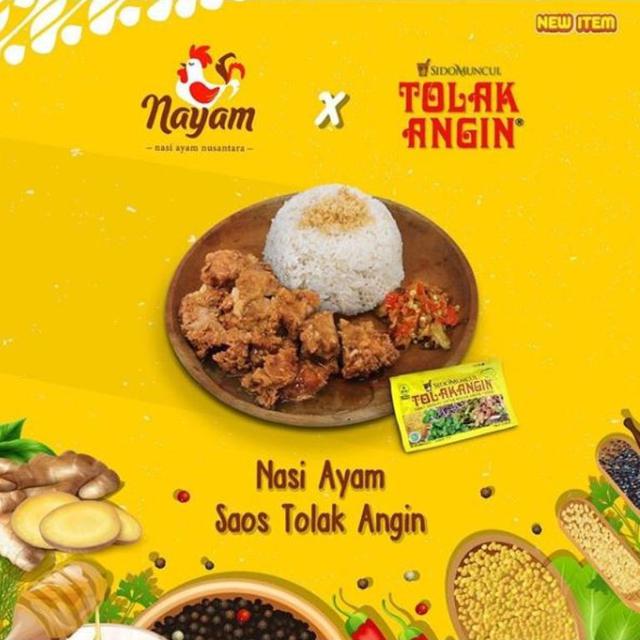 Nasi Ayam Saos Tolak Angin