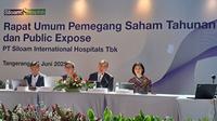 Usai gelar RUPS Tahunan, PT Silom Internasional Hospitals Tbk (SILO), memastikan tak akan membagikan Dividen di tahun ini. Alasannya, segala bentuk keuntungan akan diputar kembali untuk anggaran belanja meningkatkan pelayanan kesehatan di jaringan rumah sakit tersebut