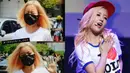 Lihatlah gaya rambut Bomi Apink sebelum rambutnya diatur oleh hair stylist. Terlihat begitu berantakan, tapi setelah itu ia terlihat begitu memesona. (Foto: koreaboo.com)