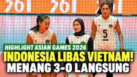 Highlight Voli Putri Indonesia vs Vietnam: Menang 3-0, Garuda Melaju ke Perebutan Peringkat Kelima Asian Games 2026