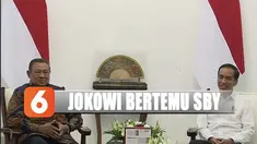 Presiden Joko Widodo bertemu dengan Susilo Bambang Yudhoyono di Istana Merdeka.