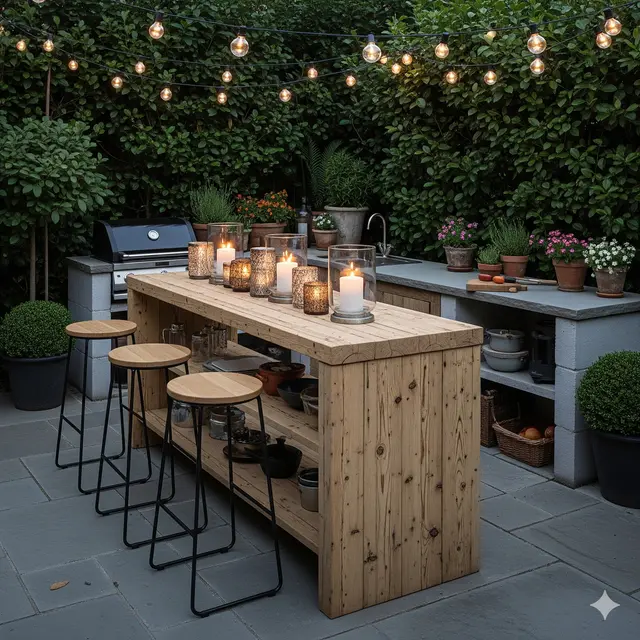 Inspirasi Desain Dapur Kecil Outdoor. Gemini