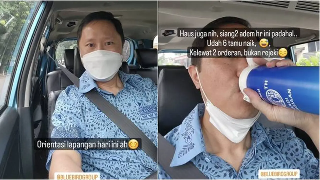 Viral CEO Blue Bird saat Narik Taksi, 7 Potretnya Ini Curi Perhatian