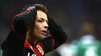 Striker Bayer Leverkusen asal Meksiko, Javier "Chicharito" Hernandez. (AFP/Patrik Stollarz)