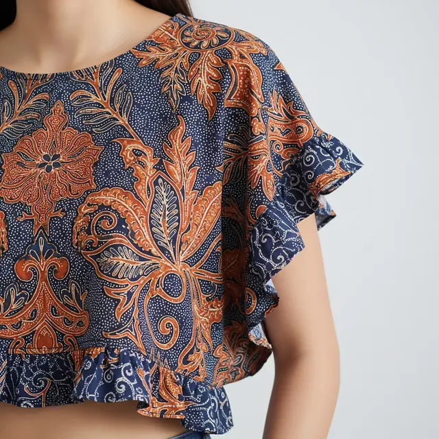 9 Model Batik Lengan Dolman Crop Top Santai, Pilihan Gaya Kekinian