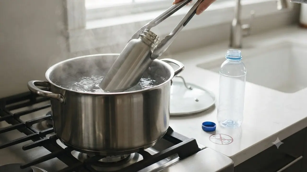 Cara Membersihkan Botol Minum yang Bau