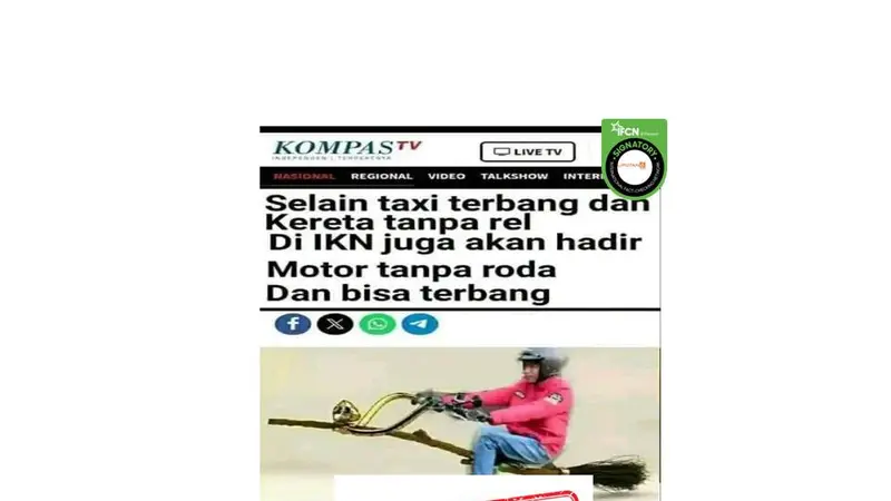 Cek Fakta motor terbang di IKN