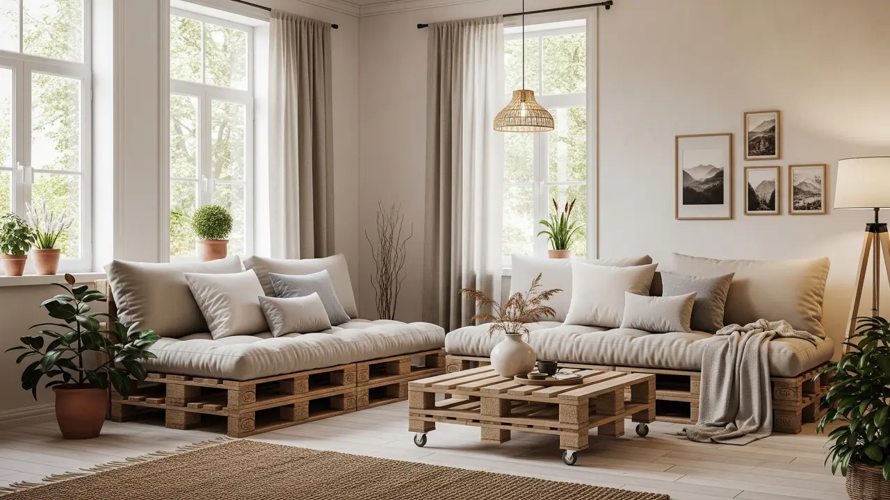 Desain Ruang Tamu Rumah Kampung Minimalis yang Nyaman Buat Nerima Tamu Model Palet Warna Netral