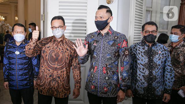 FOTO: Anies Baswedan Terima Kunjungan AHY di Balai Kota