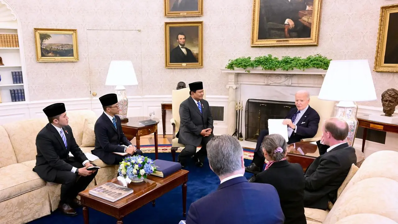Prabowo Bertemu Presiden AS Joe Biden di Gedung Putih