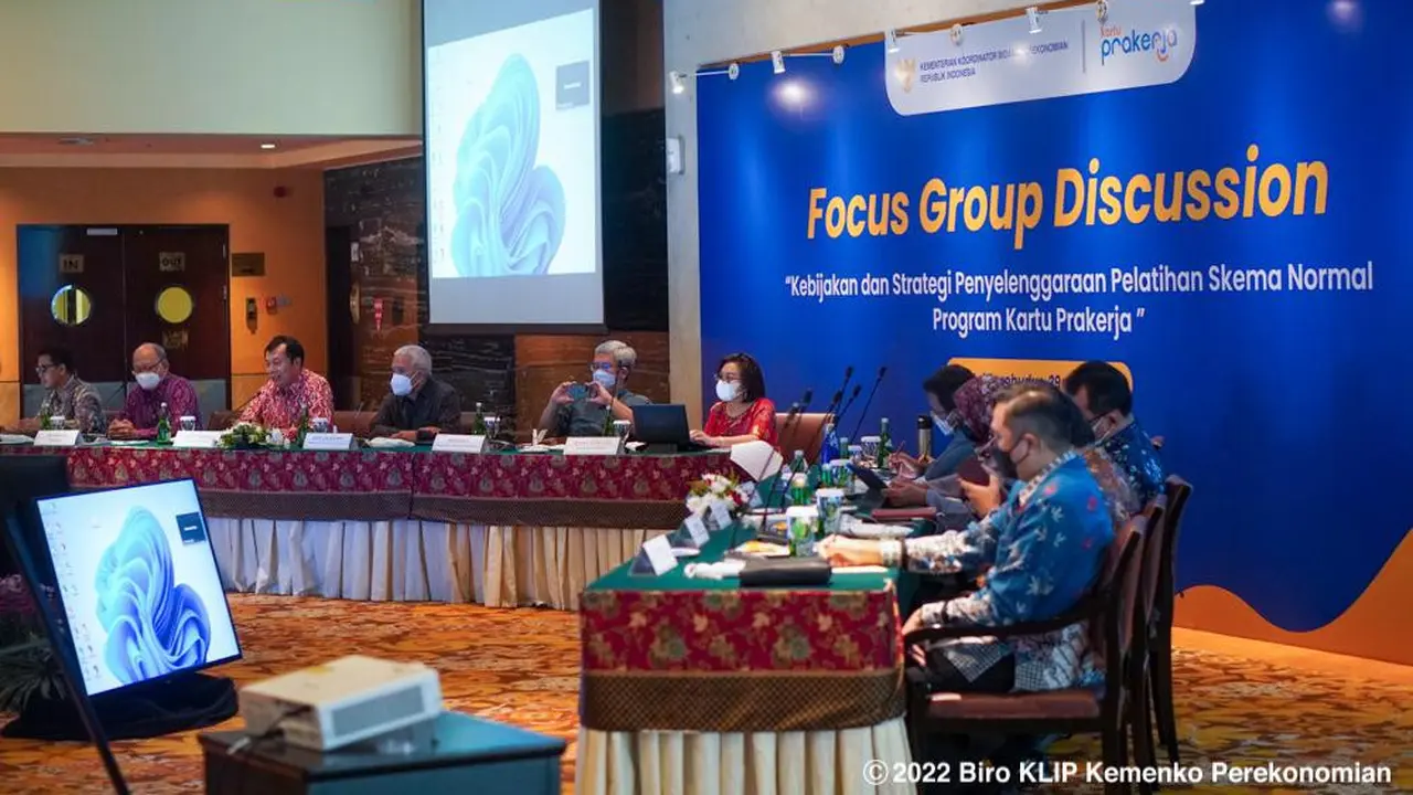 Focus Group Discussion (FGD) Tim Pelaksana Program Kartu Prakerja dengan tema “Kebijakan dan Strategi Penyelenggaraan Pelatihan Skema Normal Program Kartu Prakerja” di Jakarta, Rabu (29/06).