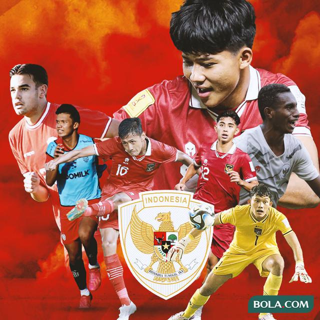 Timnas Indonesia - Ikram Al Giffari, Dony Tri Pamungkas, Kadek Arel, Felix Kamuru, Welber Jardim, Arhan Kaka, Jens Raven