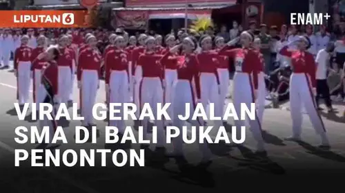 VIDEO: Viral Aksi Gerak Jalan SMAN 1 Semarapura Bali Pukau Penonton