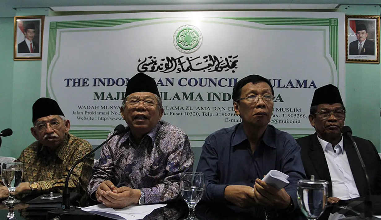 Majelis Ulama Indonesia saat menggelar jumpa pers di kantor MUI, Jakarta, Kamis (13/11/2014).  (Liputan6.com/Johan Tallo)