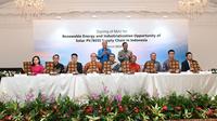 Kementerian Koordinator Bidang Kemaritiman dan Investasi Republik Indonesia telah melakukan penandatanganan nota kesepahaman dengan Kantor Perdana Menteri Singapura untuk pengembangan EBT di sela sela kegiatan tahunan Leader’s Retreat di Singapura.