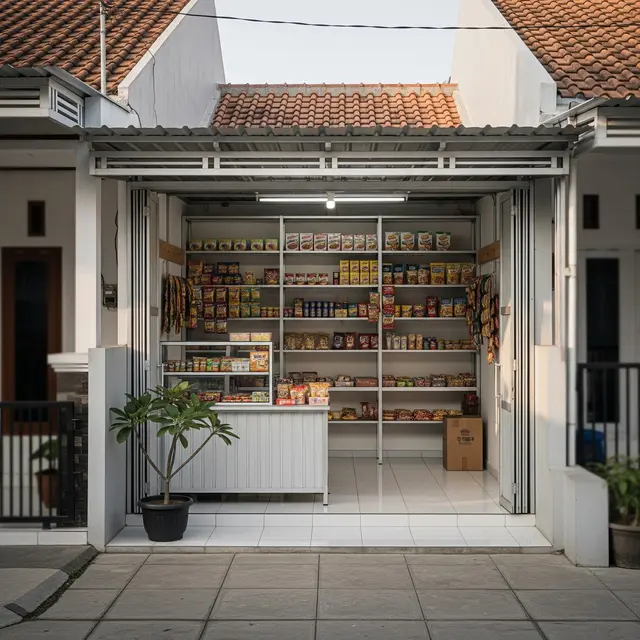 9 Desain Warung Outdoor di Halaman Depan Rumah, Estetis dan Menguntungkan