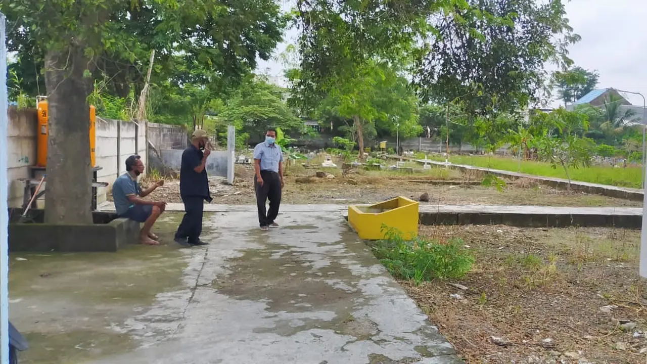 Lokasi penemuan bayi di Menganti Gresik. (Dian Kurniawan/Liputan6.com)