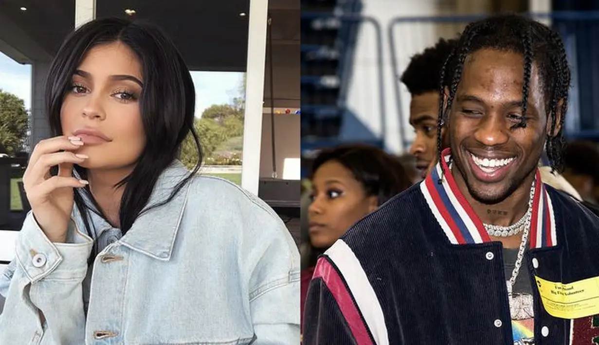 Dikabarkan Kylie Jenner dan  Travis Scott kini benar-benar dalam hubungan yang sangat baik. (Elle)