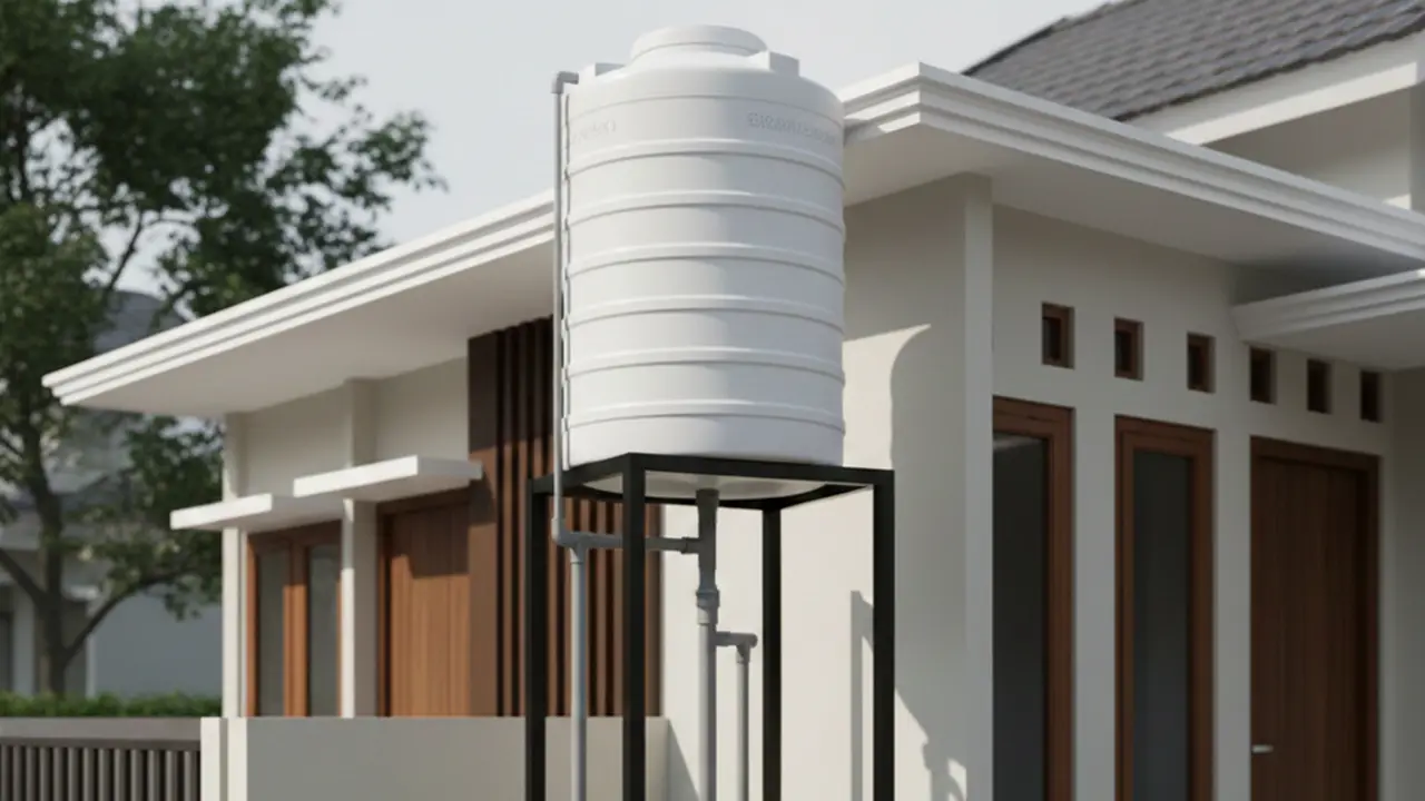 Desain Toren di Depan Rumah Minimalis