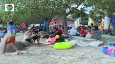 Diperkirakan 100 ribu pengunjung memadati kawasan Ancol sepanjang hari ini.