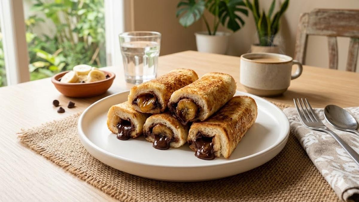Resep Roti Tawar Gulung Isi Pisang Cokelat yang Lumer dan Praktis untuk Sarapan