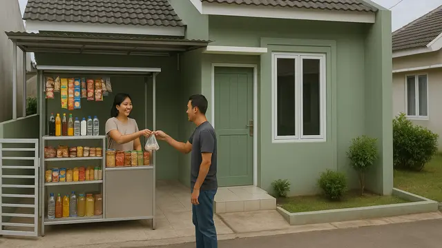 Rumah Minimalis Tipe 36 dengan Warung Depan (Foto: ChatGPT)