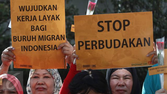 20161218-Buruh Migran Lakukan Aksi Damai di Car Free Day-Jakarta