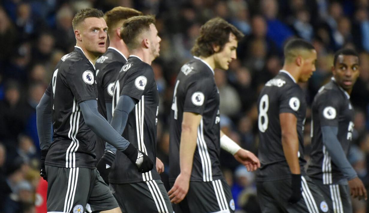 Foto Tundukkan Leicester City Manchester City Jaga Asa Dekati Liverpool Di Puncak Inggris Bola Com