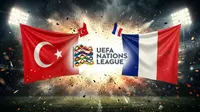 Ilustrasi Turki Vs Prancis, UEFA Nations League. (Bola.com/AI)