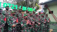 Satuan TNI AD di Blora siap menjalankan intruksi untuk tidak mudik lebaran. (Liputan6.com/Ahmad Adirin)