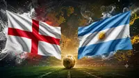 Ilustrasi Inggris Vs Argentina di semifinal Piala Dunia 2026. (Bola.com/AI)