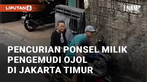 VIDEO: Detik-detik Pencurian Ponsel Milik Pengemudi Ojol di Kramat Jati Jakarta Timur