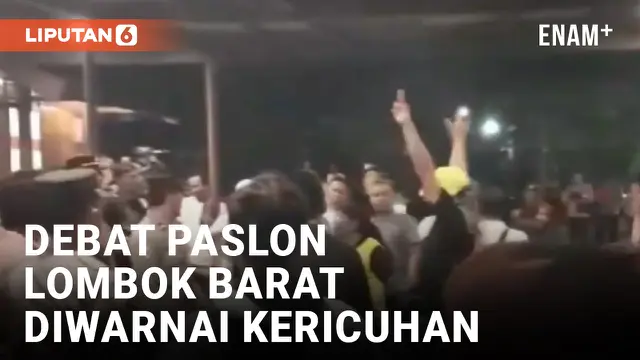 VIDEO: Dipicu Saling Ejek Yel-Yel, Debat Paslon Bupati Lombok Barat Ricuh, Massa Pendukung Nyaris Adu Jotos