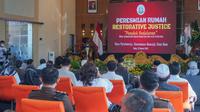 Peresmian Rumah Restorative Justice di Kota Batu yang dihadiri Kepala Kejaksaan Tinggi Jawa Timur, Mia Amiati, pada Rabu, 23 Maret 2022