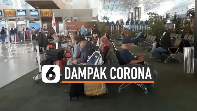 Setelah pemerintah Arab Saudi menghentikan sementara masuknya jemaah umrah, terminal 3 bandara Soekarno-Hatta terlihat sepi. Belum jelas hingga kapan penutupan ini dilakukan pemerintah Saudi.
