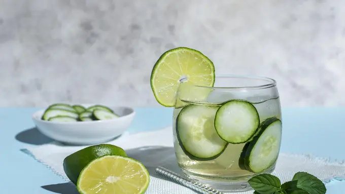 Infused Water Mentimun dan Mint
