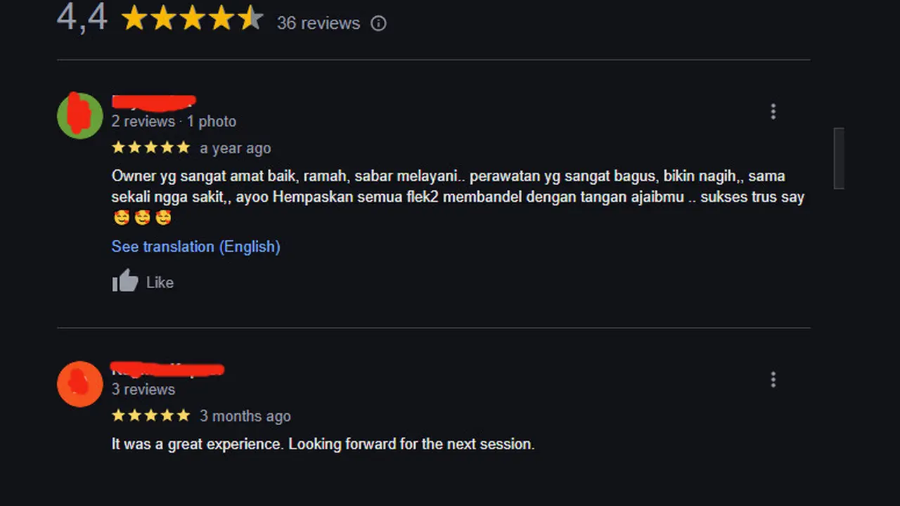 Ulasan Ria Beauty Care di Malang/Google Review